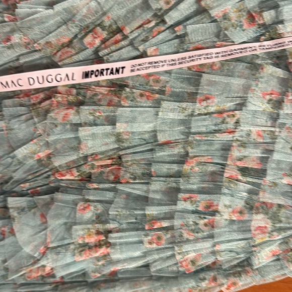 Mac Duggal 8014 Ruffled Short Sleeve A-line Dress - Picture 5 of 5